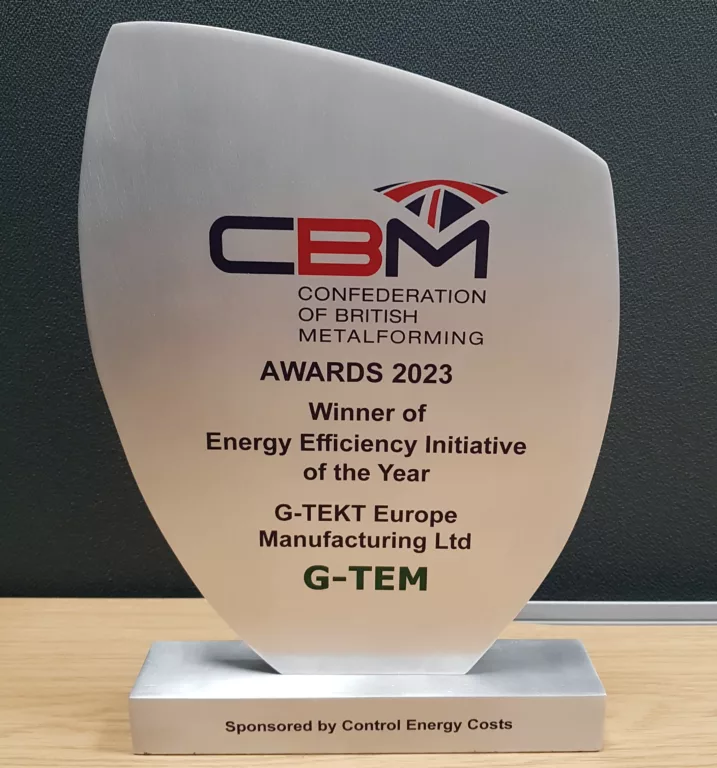 photograph of award for energy efficiency initiative of the year 2023